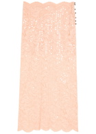 Rabanne Sequin-embellished Stretch-lace Midi Skirt Salmon