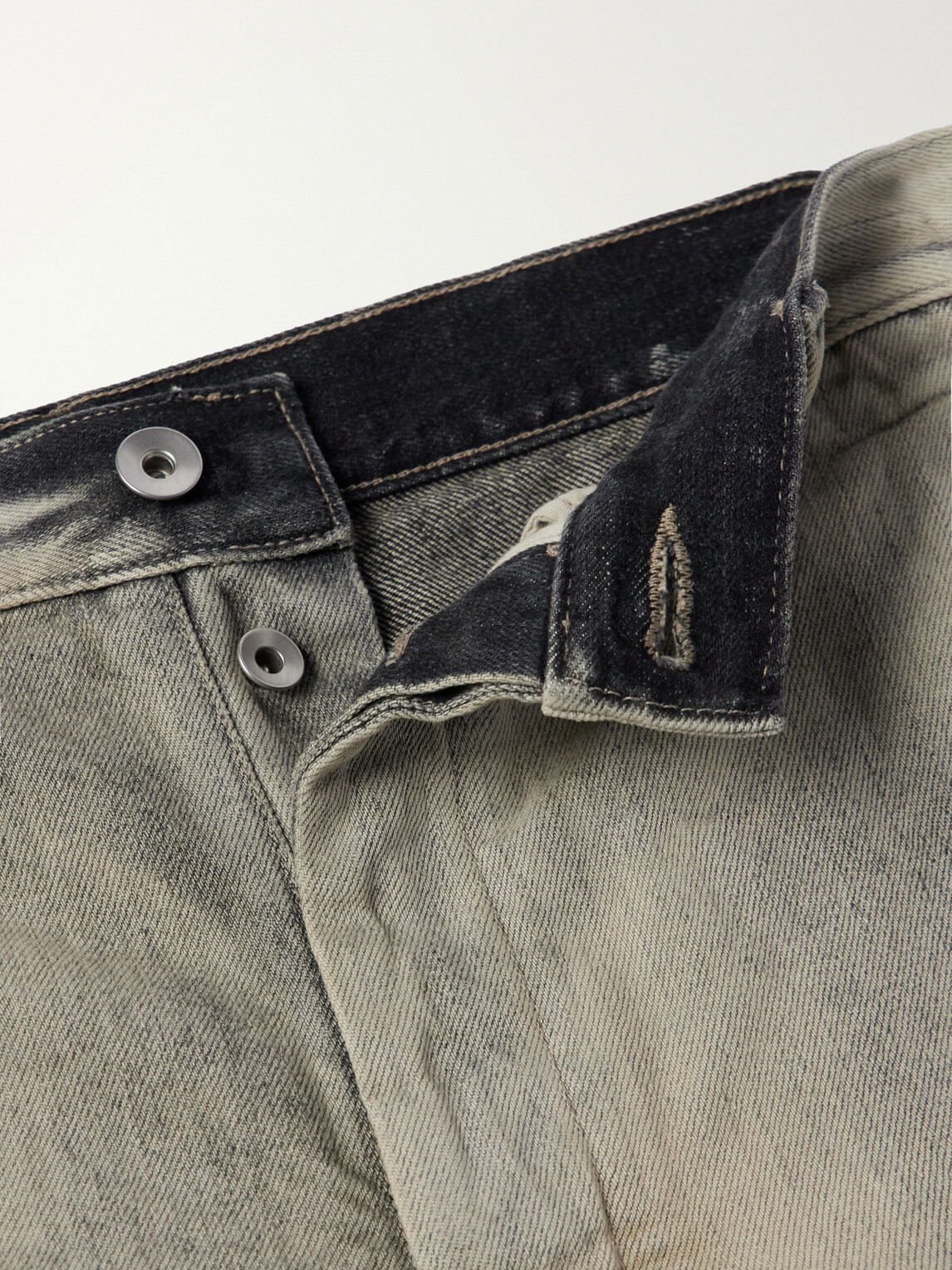 DRKSHDW by Rick Owens - Work Straight-Leg Denim Shorts - Gray