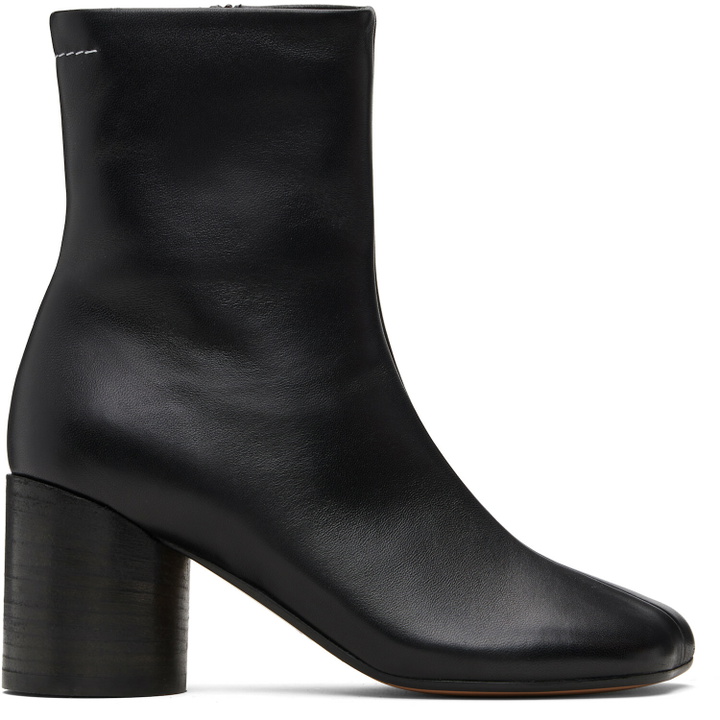 Photo: MM6 Maison Margiela Black Anatomic Ankle Boots
