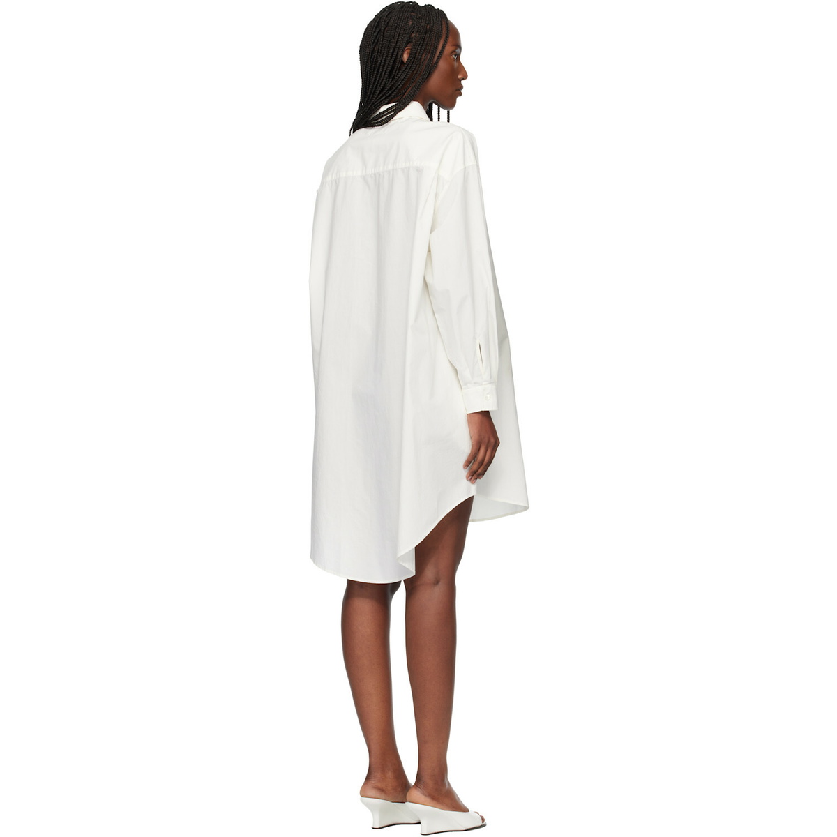 MM6 Maison Margiela Off-White Cotton Poplin Minidress