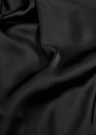 Norma Kamali Draped Satin Shirt Bodysuit Black