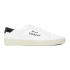 Saint Laurent White and Black Court Classic Sneaker