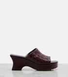 Bottega Veneta Rosita Intrecciato leather wedge mules