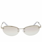 Le Specs Slinky Sunglasses in Silver 