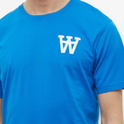 Wood Wood Men's Ace Double A Logo T-Shirt in Royal Blue