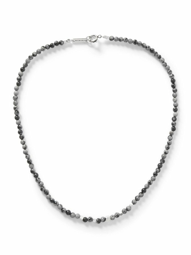 Photo: Marant - Silver-Tone and Howlite Beaded Necklace