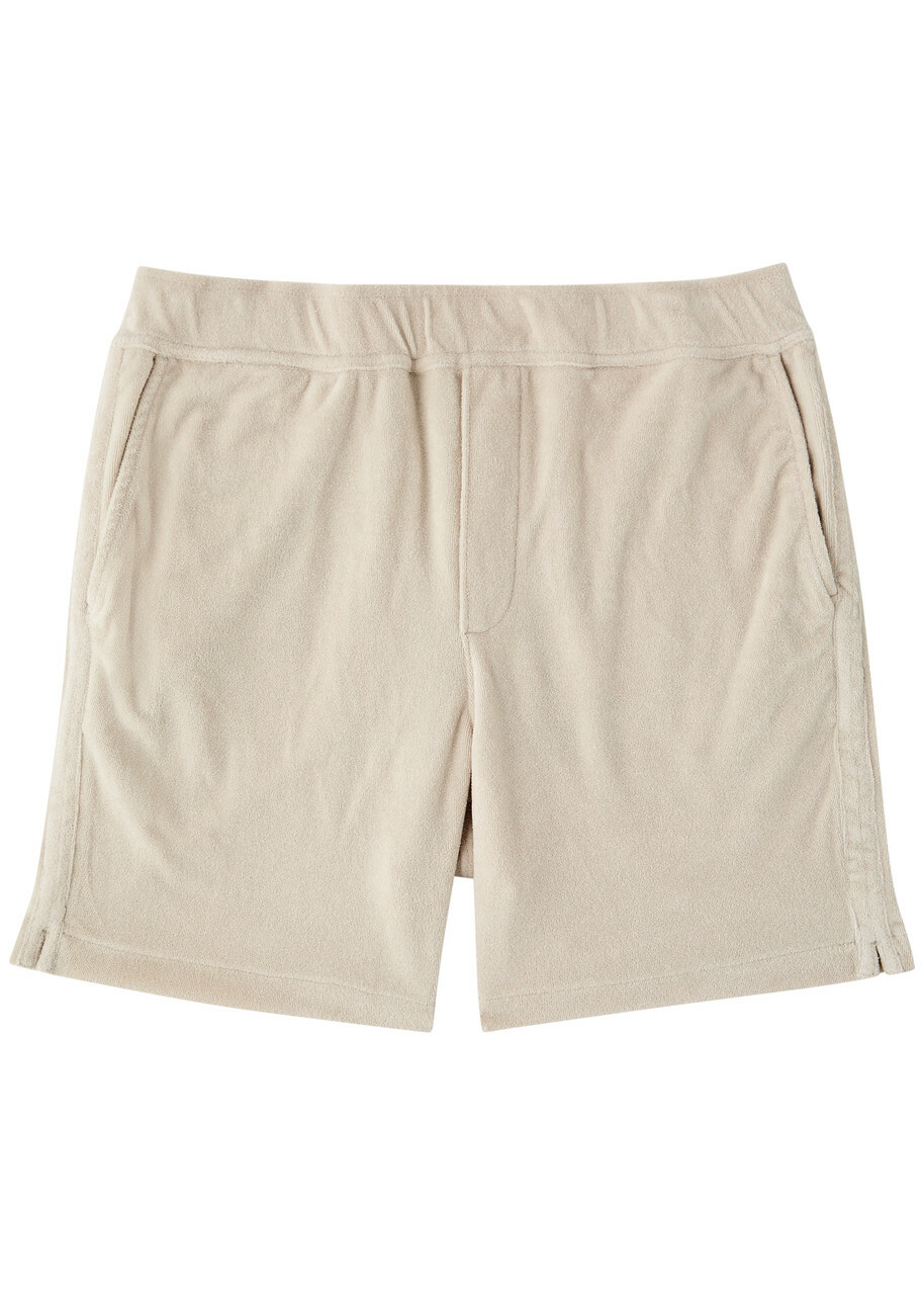 Paige Lee Cotton-blend Terry Shorts Cream