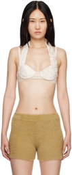 Jacquemus Beige & White Le Papier 'Le Haut Cuscinu' Bra
