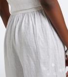 Eres Albatre embroidered linen wide-leg pants