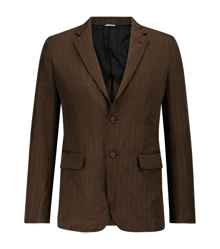 Photo: Comme des Garcons Homme Deux - Single-breasted pinstriped blazer
