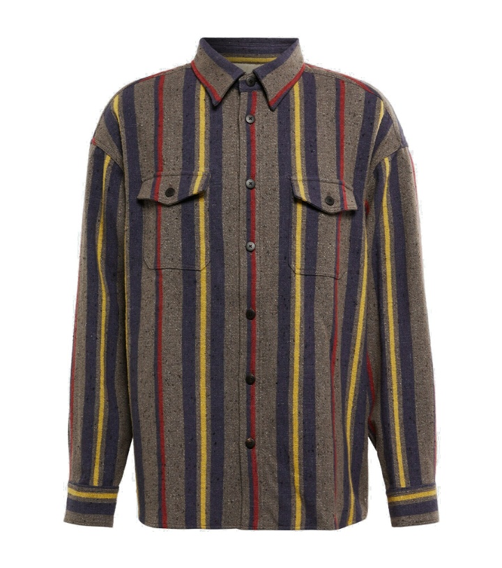 Photo: Visvim - Striped wool-blend overshirt
