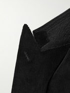 Ralph Lauren Purple label - Double-Breasted Cotton-Corduroy Suit Jacket - Black