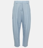 Stella McCartney Cropped pleated wool pants