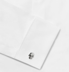 Alexander McQueen - Skull Silver-Tone Crystal Cufflinks - Silver