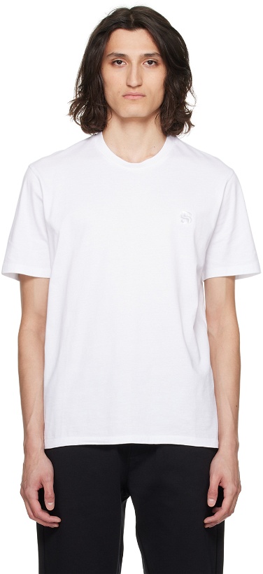 Photo: BOSS White Double Monogram T-Shirt