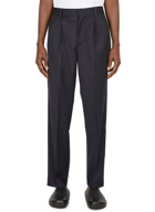 Tailored Contrast Panel Pants in Blue