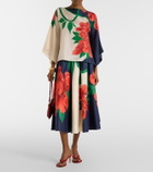 La DoubleJ Ballerina floral cotton midi skirt