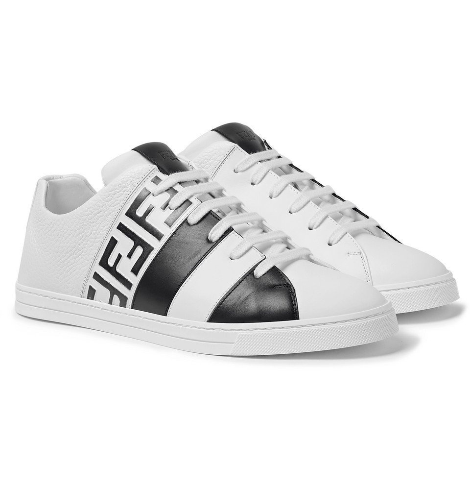 Fendi Men's Match FF-Logo Leather Low-Top Sneakers - ShopStyle