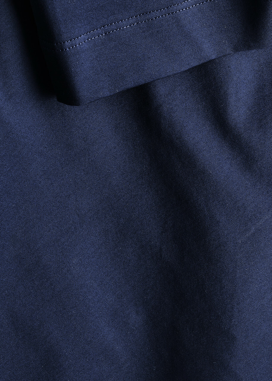 Herno Nylon-back Toggle-fastening Cotton T-shirt Navy