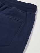 Brunello Cucinelli - Tapered Cotton-Jersey Sweatpants - Blue