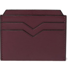 Valextra - Leather Cardholder - Men - Burgundy