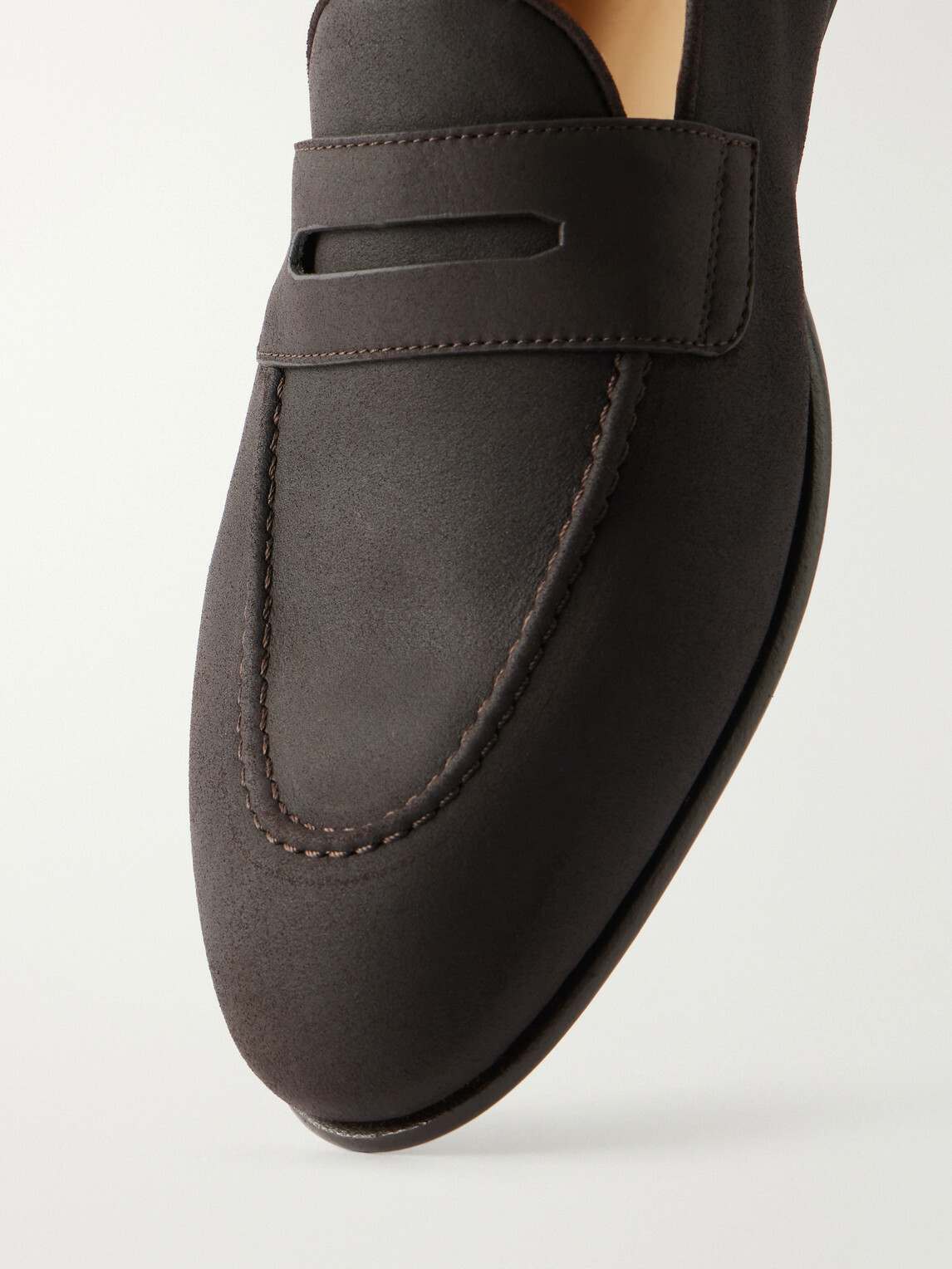 Brioni - Nubuck Penny Loafers - Brown