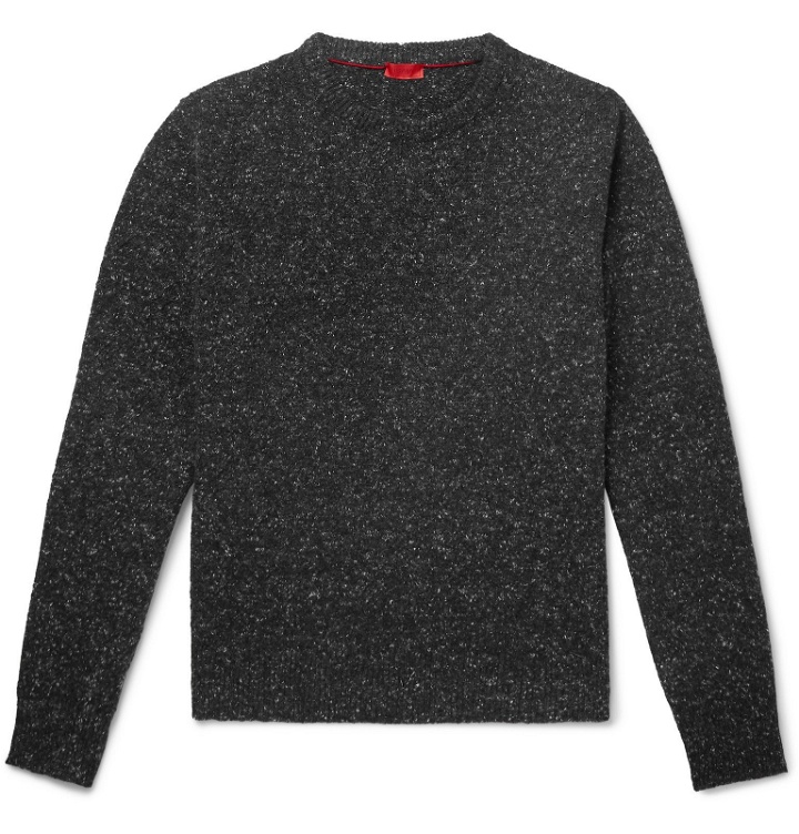 Photo: Isaia - Donegal Cashmere-Blend Sweater - Gray