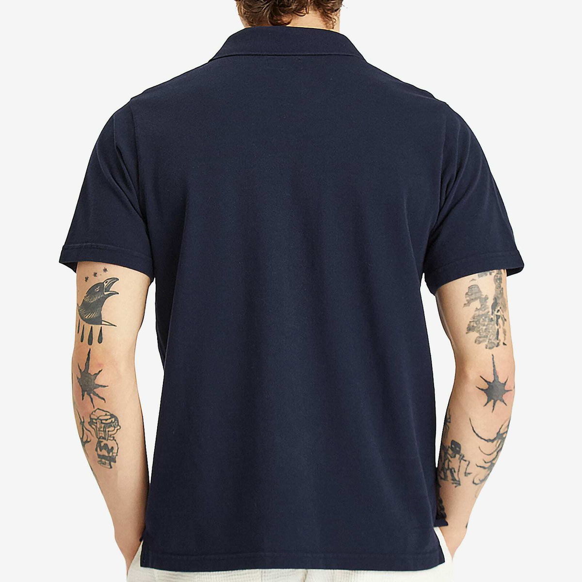 Universal Works Men's Pique Vacation Polo in Bright Navy