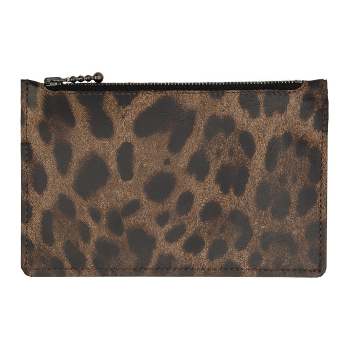 Photo: Stay Made SSENSE Exclusive Brown and Black Leopard Long Zip Wallet