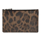 Stay Made SSENSE Exclusive Brown and Black Leopard Long Zip Wallet