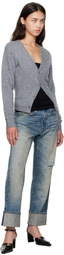 R13 Gray Split Hem Cardigan