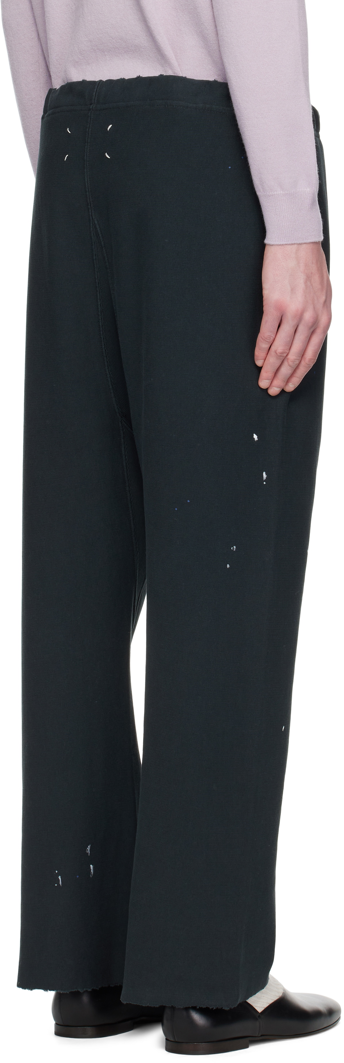 Maison Margiela Black Distressed Sweatpants