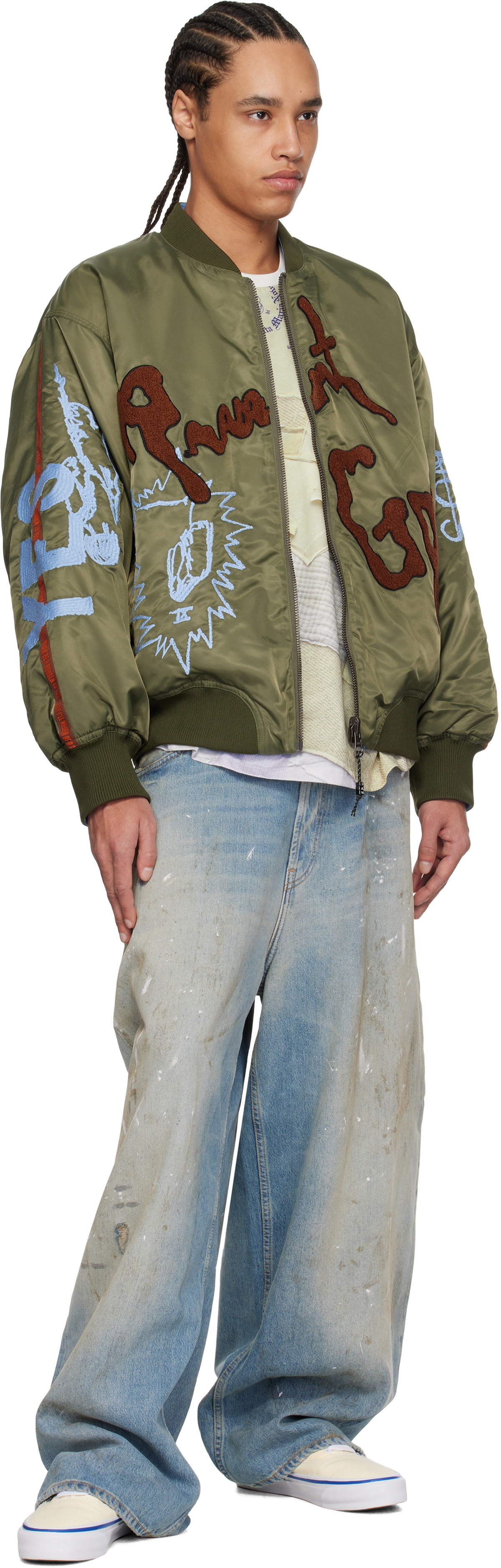 Perks and Mini Khaki Martine Syms Edition 'Present Goo' Reversible Jacket