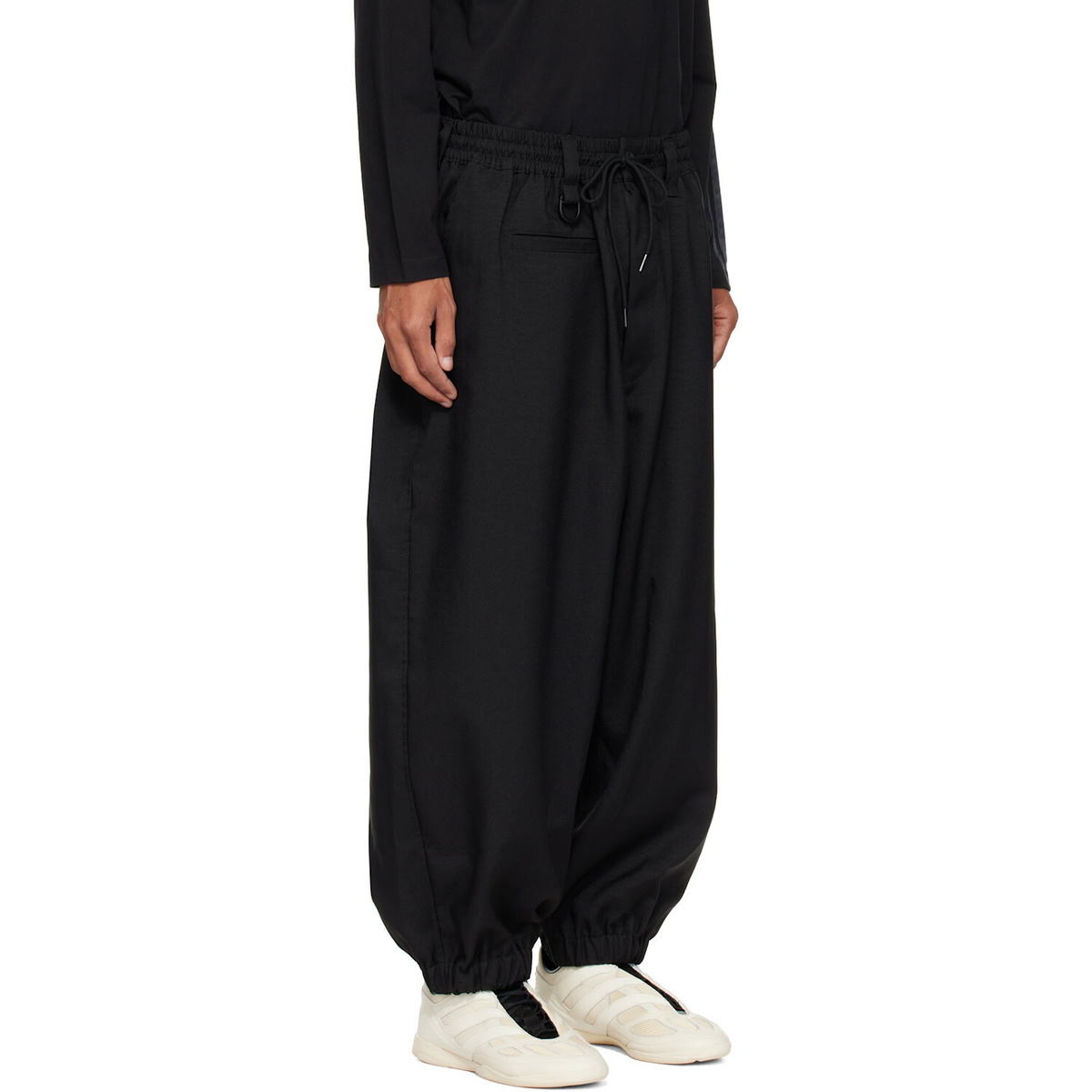 Y-3 Black Sport Uniform Cuffed Trousers