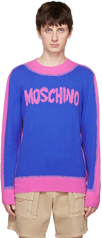 Photo: Moschino Blue Paint Sweater