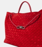 Bottega Veneta Andiamo Intrecciato Large suede tote bag