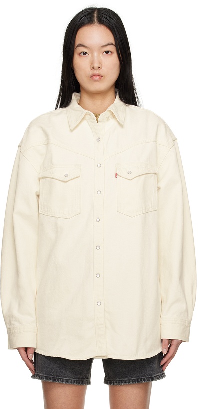 Photo: Levi's Off-White Relaxed-Fit Denim Shirt