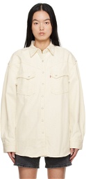 Levi's Off-White Relaxed-Fit Denim Shirt