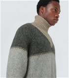 Giorgio Armani Striped wool-blend turtleneck sweater