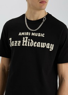 Amiri Jazz Hideaway Embroidered Cotton T-shirt Black