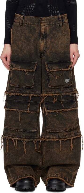 Photo: MISBHV Brown Ibiza Oversize Denim Cargo Pants