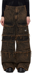 MISBHV Brown Ibiza Oversize Denim Cargo Pants