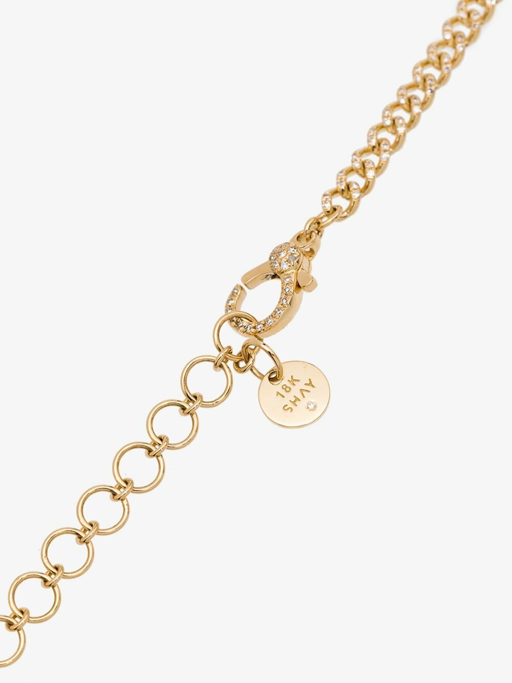 SHAY 18K Yellow Gold Baby Link Pavé Diamond Choker