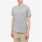 Fred Perry Men's Ringer T-Shirt in Steel Marl