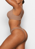 Skims Stretch-jersey Push-up bra Light Brown