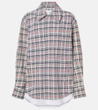 Victoria Beckham Checked oversized cotton and wool jacket