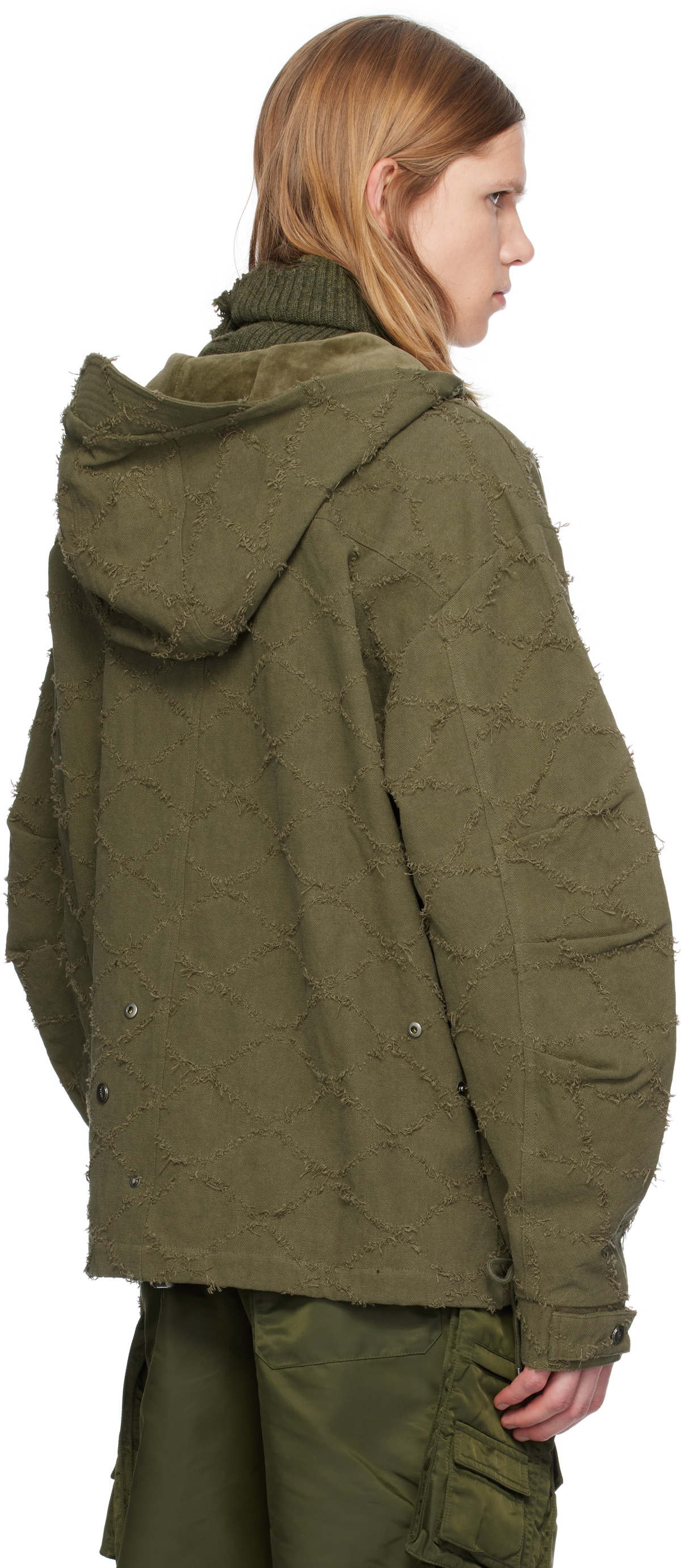 Andersson Bell Khaki Lace-Up Hoodie