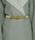 Loewe - Anagram cotton-blend and leather belt