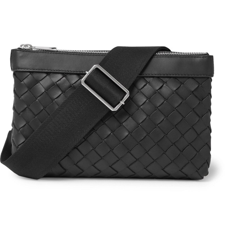 Photo: BOTTEGA VENETA - Intrecciato Leather Messenger Bag - Black