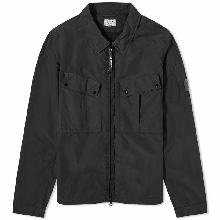 Photo: C.P. Company Men's Flatt Nylon Zip Overshirt in Black